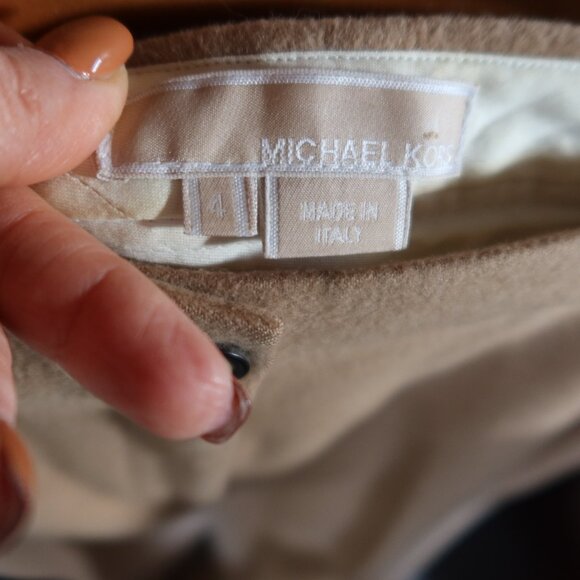 Michael Kors Collection camel/tan pants 100% camel hair sz 4 Made in Italy SOFT! - Picture 11 of 14